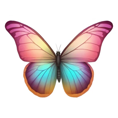 iridescent gradient hue butterfly sticker