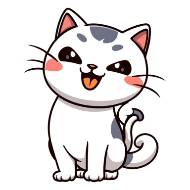 Cat vomiting at the brick wall  sticker