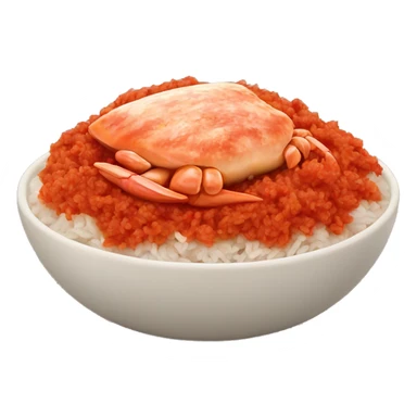 rice with tomato and crab meat sauce sticker