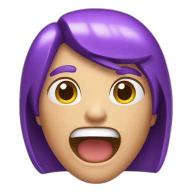 shouting emoji purple sticker
