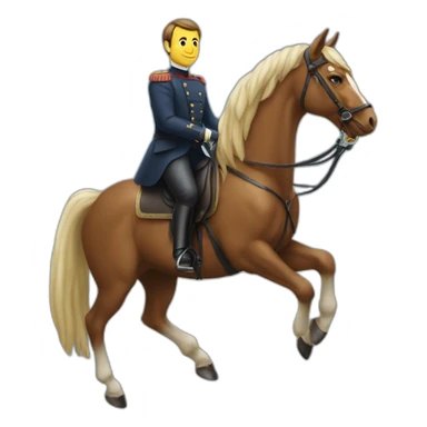 Macron sur un cheval sticker
