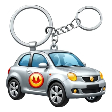 Car logo key chain – shiny metal car brand emblem.
 sticker