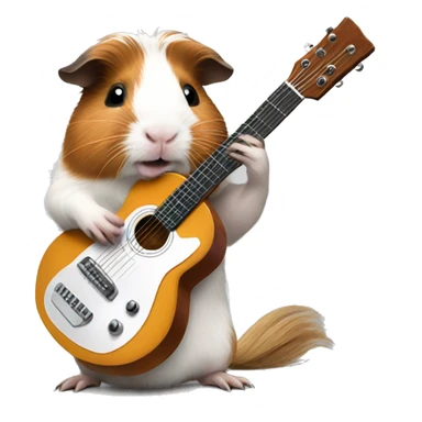 Guinea pig playing guitar  sticker