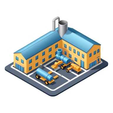 Isometric furniture factory sticker