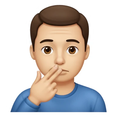 Thumb picking nose sticker