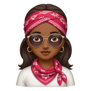 kerala Girl  with bandana & sunglass sticker