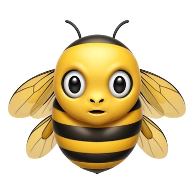 A surprised bumblebee sticker