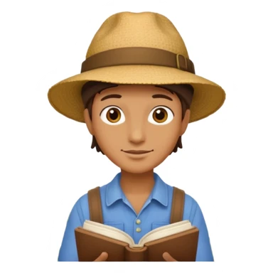 gardener with book sticker