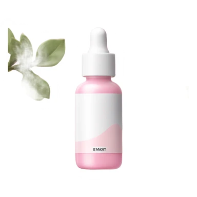 pastel pink and white serum bottle  sticker