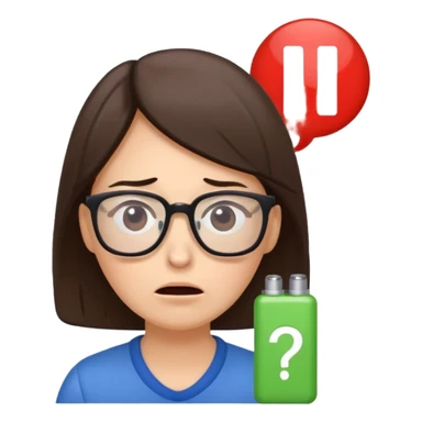 A kindergardenteacher with an empty battery icon above their head an exhausted and stressed face sticker