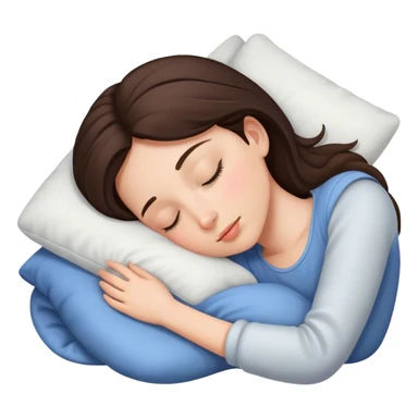 Brunette girl sleepin sticker