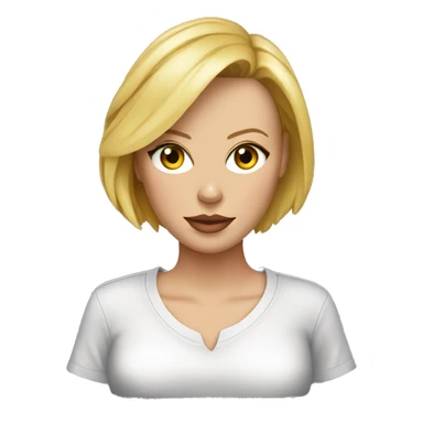 ultra realistic charlize theron wearing shirt sticker