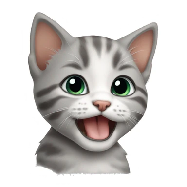 Realistic kitten sticker