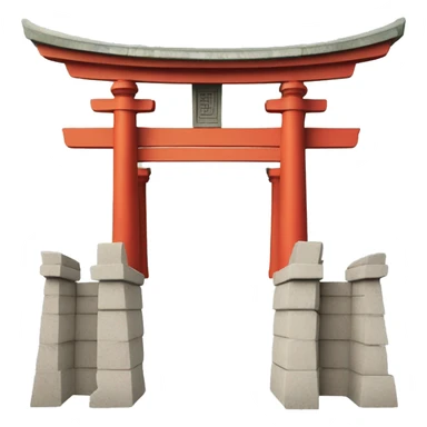 Japanese Tori gate from Greek marbles sticker