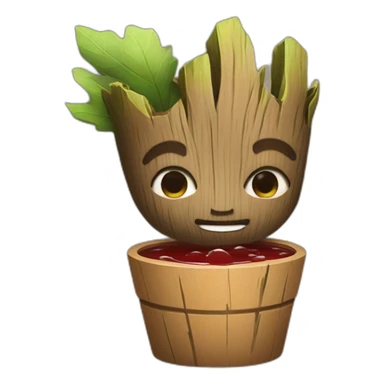 groot drink a slap sticker
