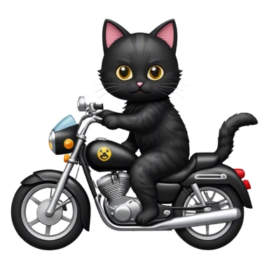 Gatto che guida una moto sticker