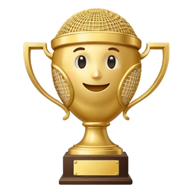 Tennis trophy sticker