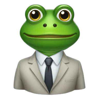Frog in the business suit  sticker