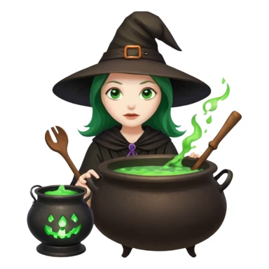 witch cooking poison sticker