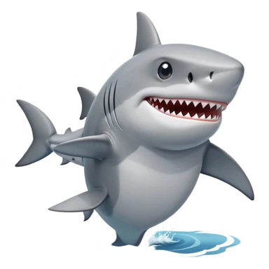 Shark shrugging shoulders  sticker