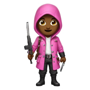 Assassin wearing pink clothing sticker