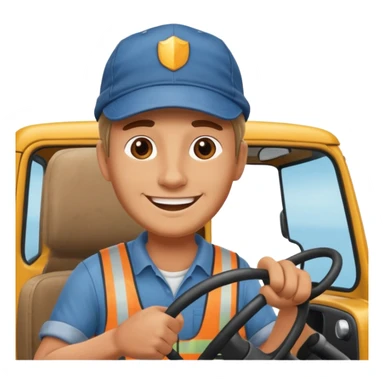 truck driver realystic high quality sticker