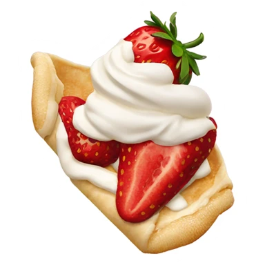 strawberry and chantilly creme crepe sticker