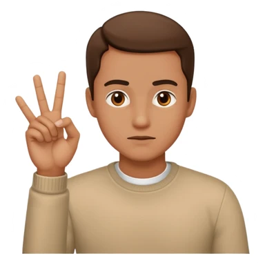 decision gesture Man no  sticker