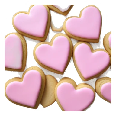 Heart shaped Sugar Cookie with pink frosting  sticker