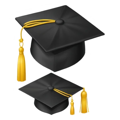 graduation cap with yellow tassel sticker
