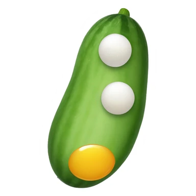 Cucumber and eggs under it  sticker