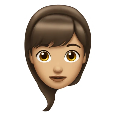 hot brown hair brown eyed latina with bangs  sticker
