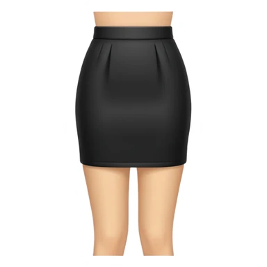 plain isolated black mini pencil skirt sticker