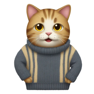 Cat with a sweter  sticker