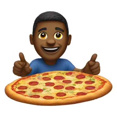 black guy on top of Mount Everest with a pizza sticker