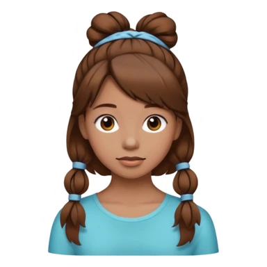 Goma de pelo marrón chica sticker