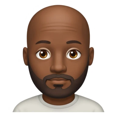 African American male bald salt & pepper beard sticker