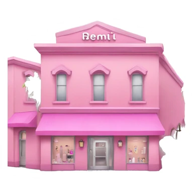 pink location with beauty salon in the middle sticker