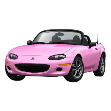 pink miata sticker