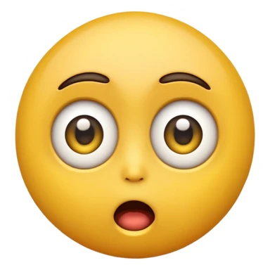Emoji with a very surprised face sticker