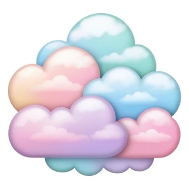 Pastel clouds sticker