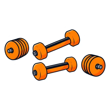 orange dumbbells sticker