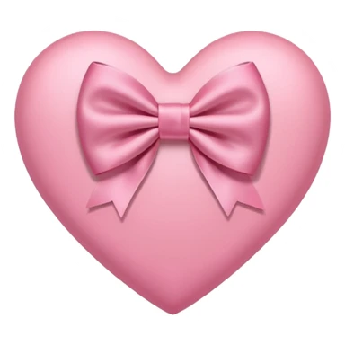 Heart with pink and a Cute bow sticker