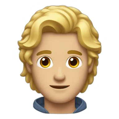 hombre adulto con cara joven y pelo rubio sticker