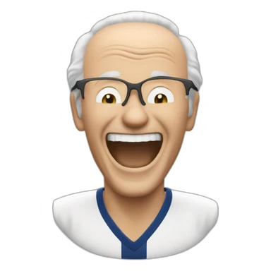 Franz Beckenbauer laughing sticker