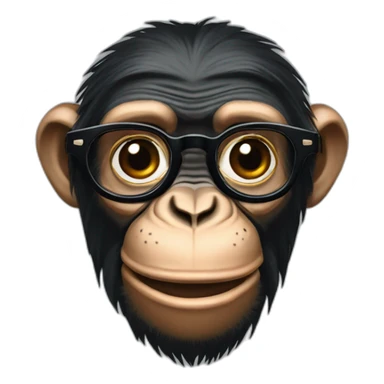 Chimpanzé lunettes noires sticker