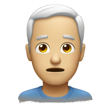 a tired person sticker