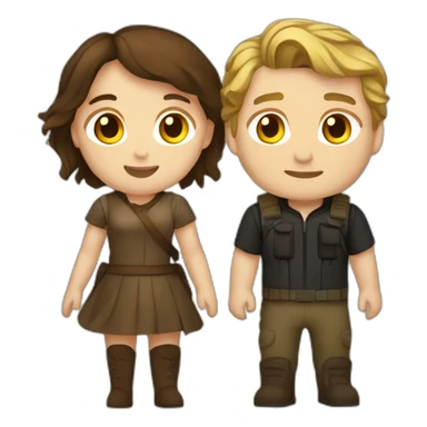 Katniss everdeen et peeta mellark sticker