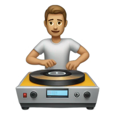 un tocadiscos de máquina sticker
