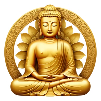 Golden color Asian Lord Buddha sticker